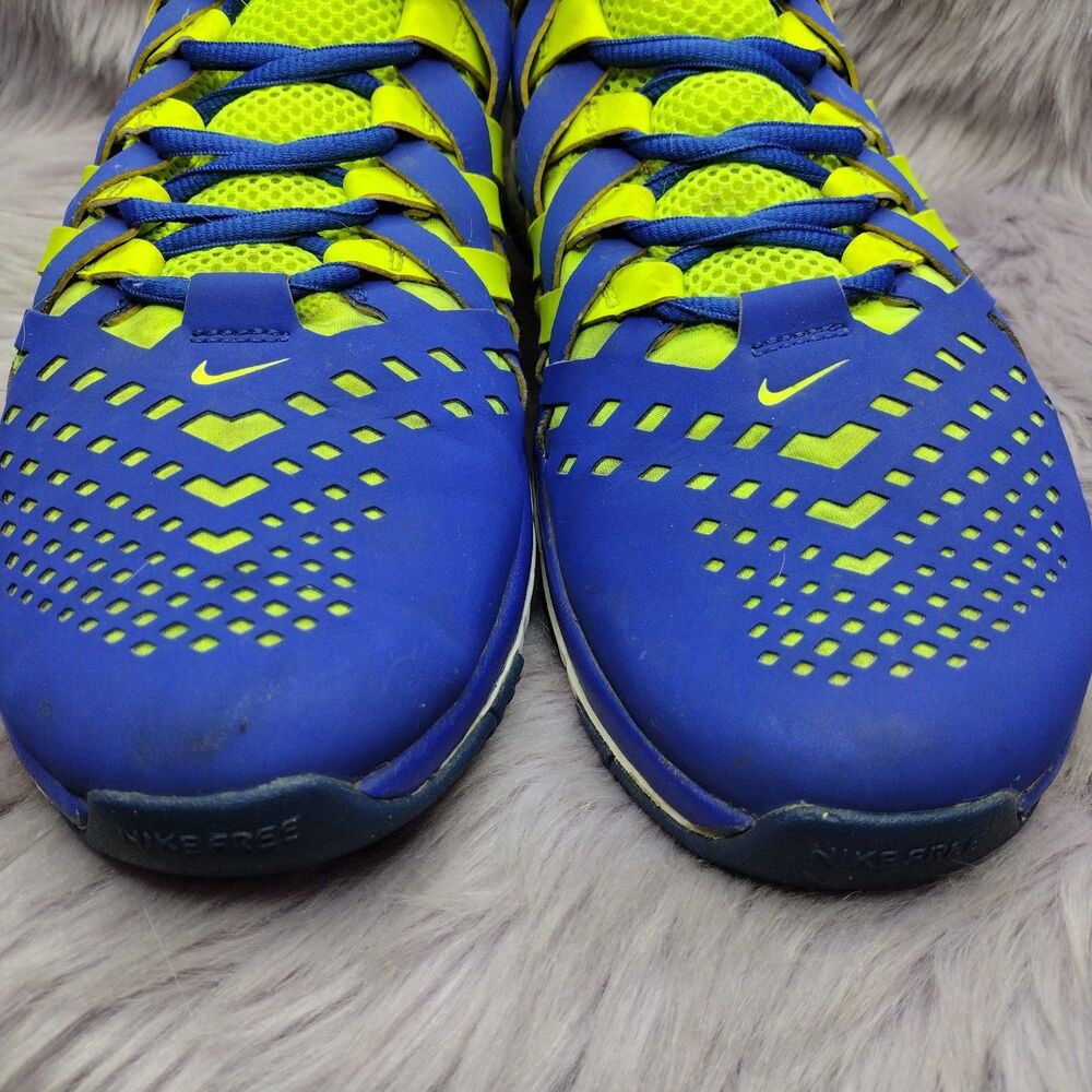 Nike Free Trainer 5.0 Sneakers Mens Size 10.5 Blue Green Neon 579809-700 - Picture 4 of 8